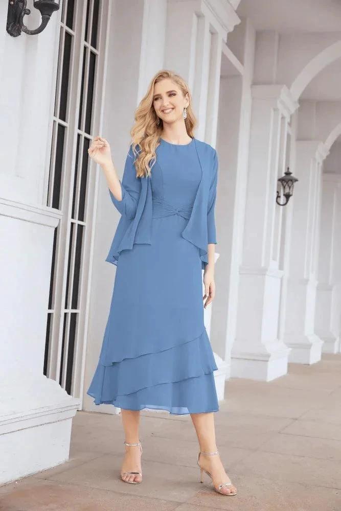 Sunnderly Two-Piece A-line Mother of The Bride Dress Formal Party Gown Dress SY28072 by numbersea
