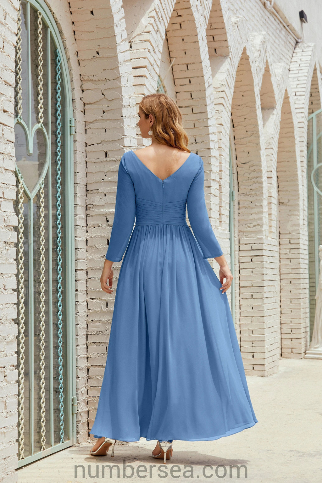 Numbersea Bridesmaid Dress Chiffon Formal Party Dress Evening Dress 28016 by numbersea