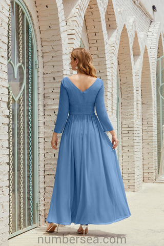 Numbersea Bridesmaid Dress Chiffon Formal Party Dress Evening Dress 28016