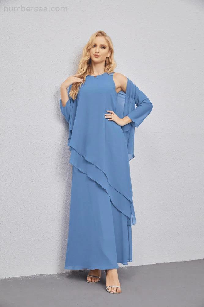 Mother of Bride Dresses with Open Front Lightweight Cardigan Formal Prom Gown 28081 by numbersea