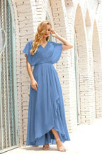 Numbersea Mother of The Bride Dresses Plus Size V-Neck Floor Length Formal Prom Dress for Wedding Guest 28020 by numbersea