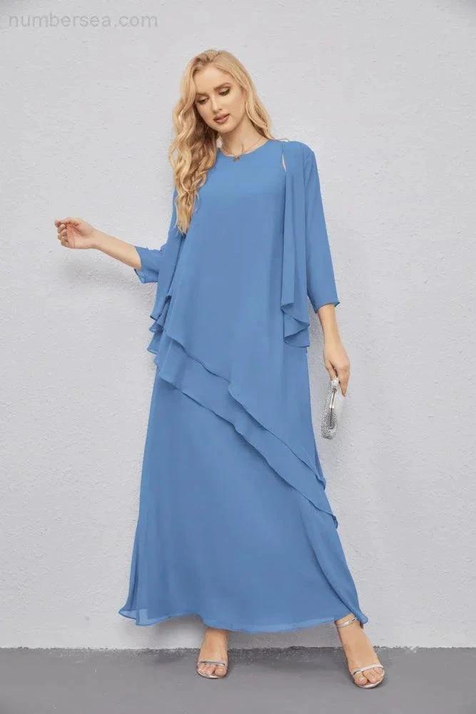 Mother of Bride Dresses with Open Front Lightweight Cardigan Formal Prom Gown 28081 by numbersea