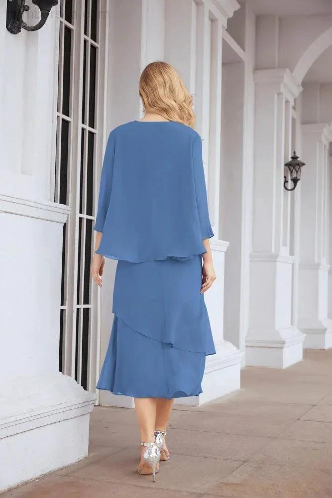 Sunnderly Two-Piece A-line Mother of The Bride Dress Formal Party Gown Dress SY28072 by numbersea