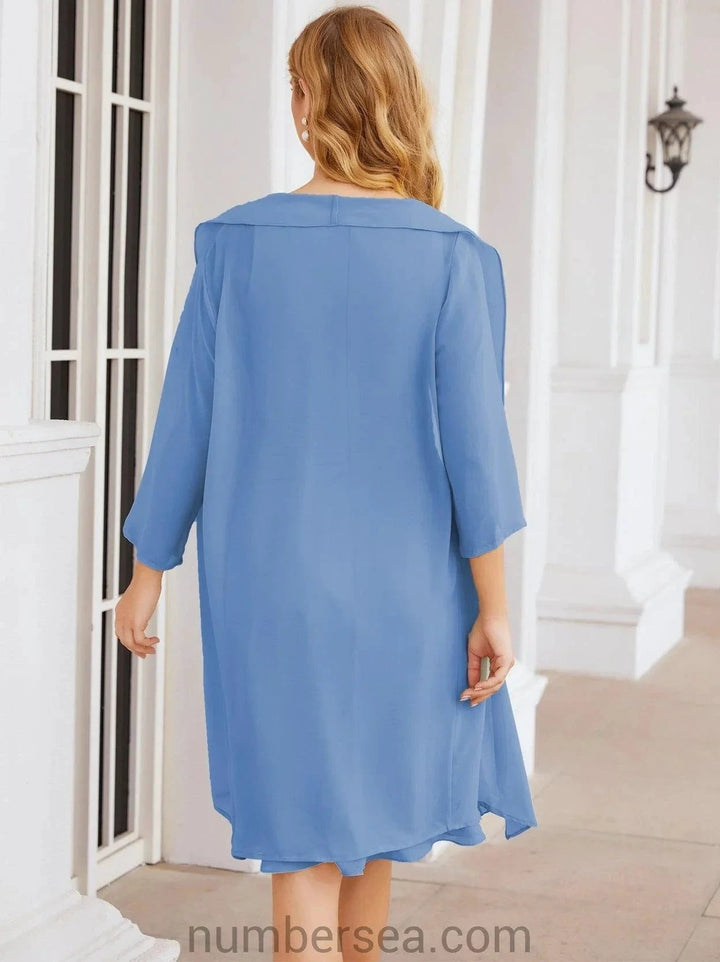 Sunnderly Mother of The Bride Dresses Prom Dress Casual Pleated Dress SY28065 by numbersea