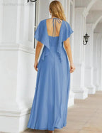 Numbersea Bridesmaid Dresses Backless Formal Prom Gowns for Evening Party Mother of The Bride Dress 28040 by numbersea