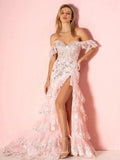 Kennedy | Sheath Off the Shoulder Long Prom Dress (Lace-up Back) by KissProm