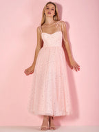 Sweetheart Neckline Starlit Cloar Maxi Length Tulle Prom Dress by Anne of Brittany