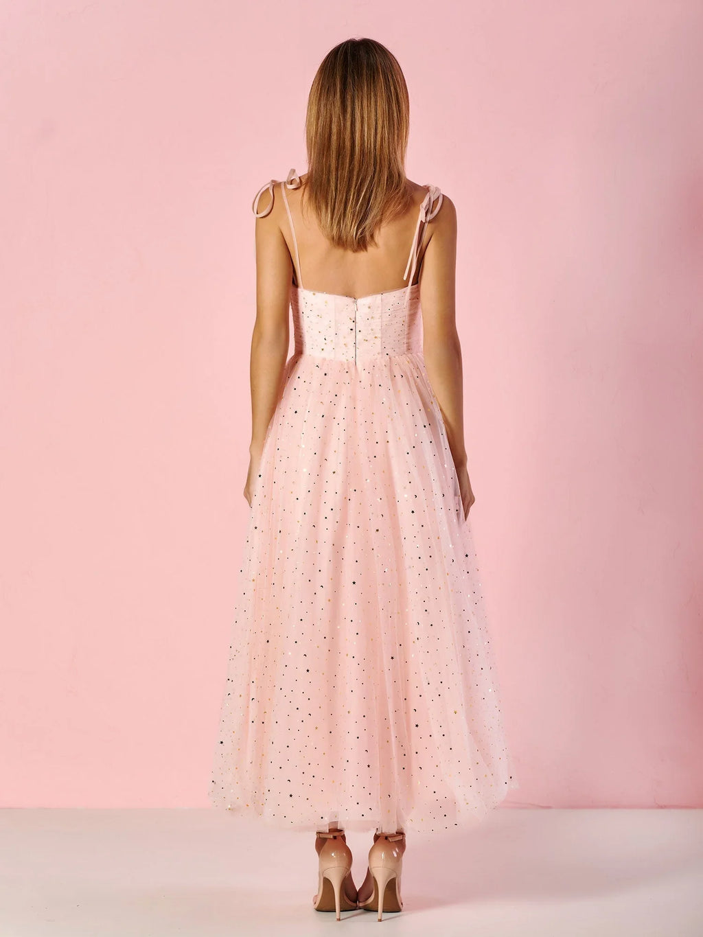 Sweetheart Neckline Starlit Cloar Maxi Length Tulle Prom Dress by Anne of Brittany