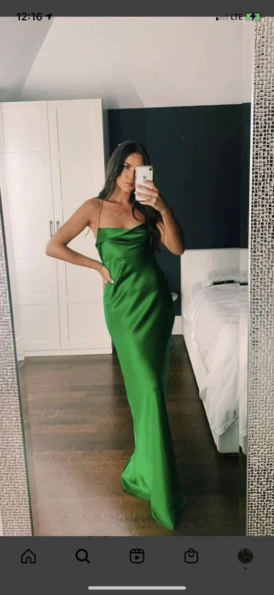 Elegant Green Sheath Prom Dress Green Evening Dress Y7297 by simplepromdress