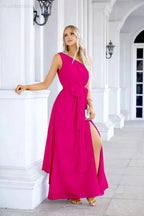 Ladies Chiffon One Shoulder Bridesmaid Evening Dress Wedding Party Evening Dress 28133 by numbersea