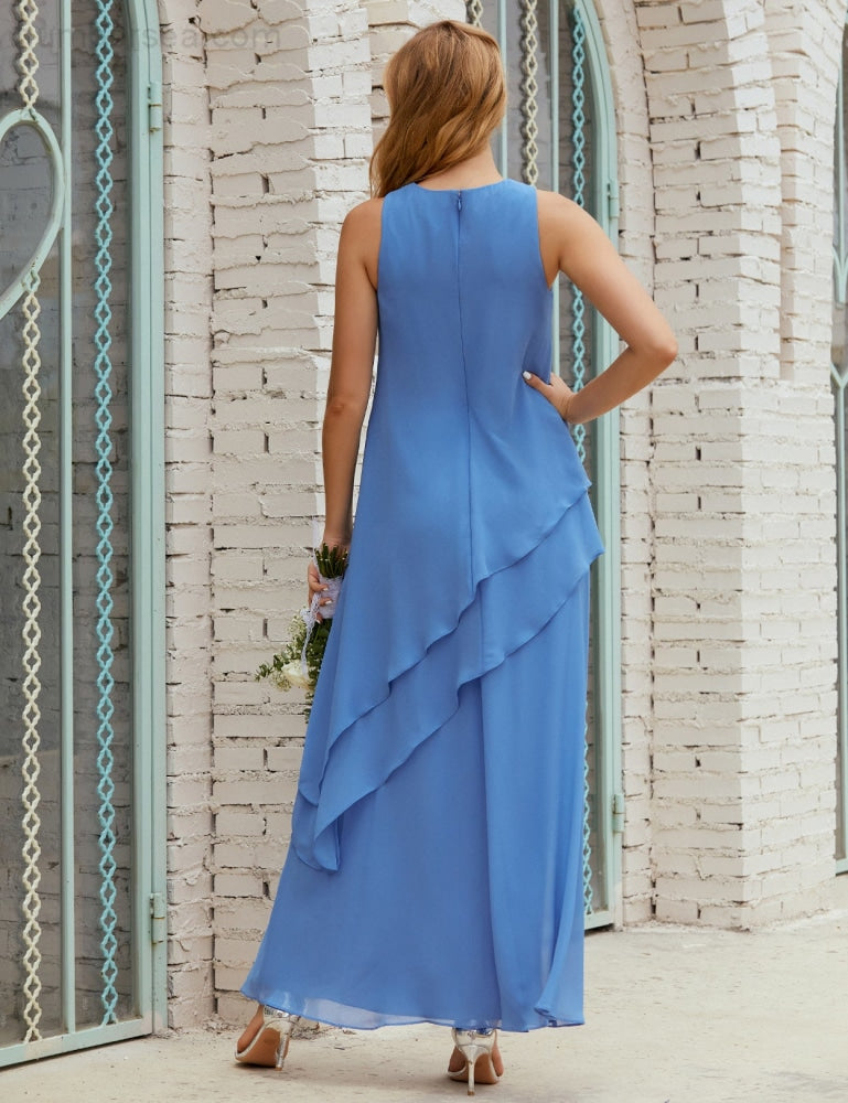 Chiffon Long Plus Size Mother of Bride Dresses Formal Bridesmaid Prom Gown SY28019