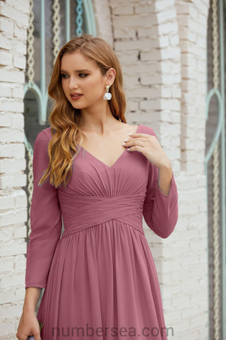 Numbersea Bridesmaid Dress Chiffon Formal Party Dress Evening Dress 28016