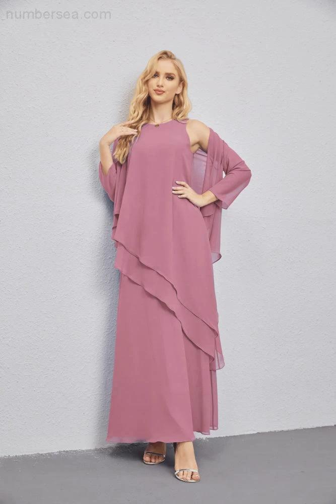 Mother of Bride Dresses with Open Front Lightweight Cardigan Formal Prom Gown 28081 by numbersea