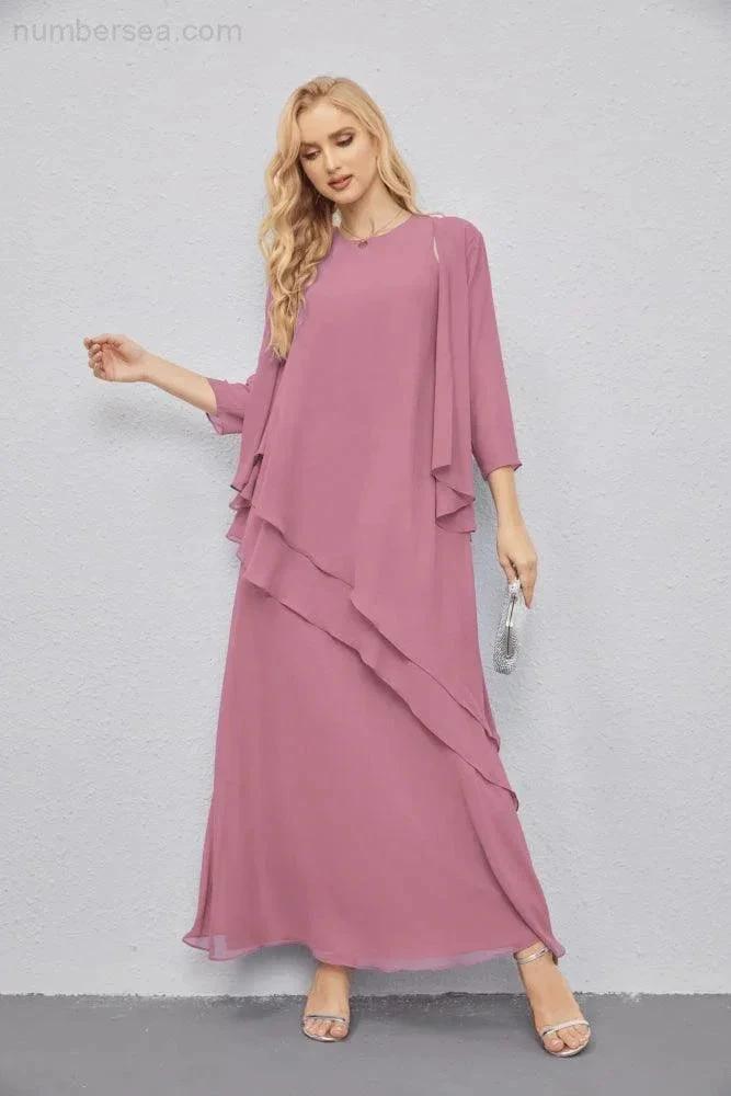 Mother of Bride Dresses with Open Front Lightweight Cardigan Formal Prom Gown 28081 by numbersea