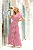 Numbersea Mother of The Bride Dresses Plus Size V-Neck Floor Length Formal Prom Dress for Wedding Guest 28020 by numbersea