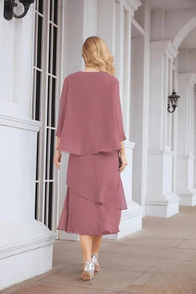 Sunnderly Two-Piece A-line Mother of The Bride Dress Formal Party Gown Dress SY28072 by numbersea