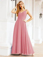 Numbersea Spaghetti Strap Bridesmaid Dresses V Neck Butterfly Back Fromal Evening Party Prom Gown 28036 by numbersea
