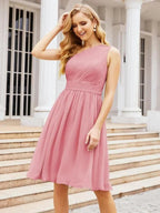 Numbersea Homecoming Dress One Shoulder Pleated Short Formal Prom Gowns 28046 by numbersea