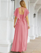 Numbersea Bridesmaid Dresses Backless Formal Prom Gowns for Evening Party Mother of The Bride Dress 28040 by numbersea