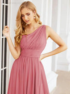 Numbersea One Shoulder Bridesmaid Dresses Long Maxi Formal Evening Party Prom Gowns 28061 by numbersea