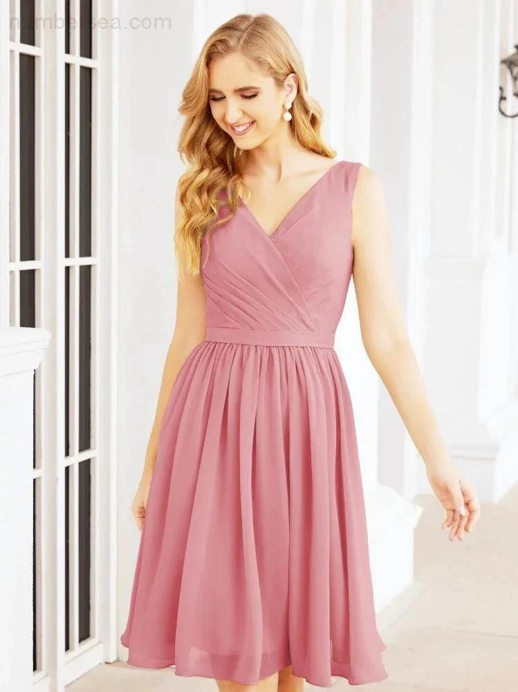 Numbersea Homecoming Dresses Knee Length Skirt V Back 28062 by numbersea