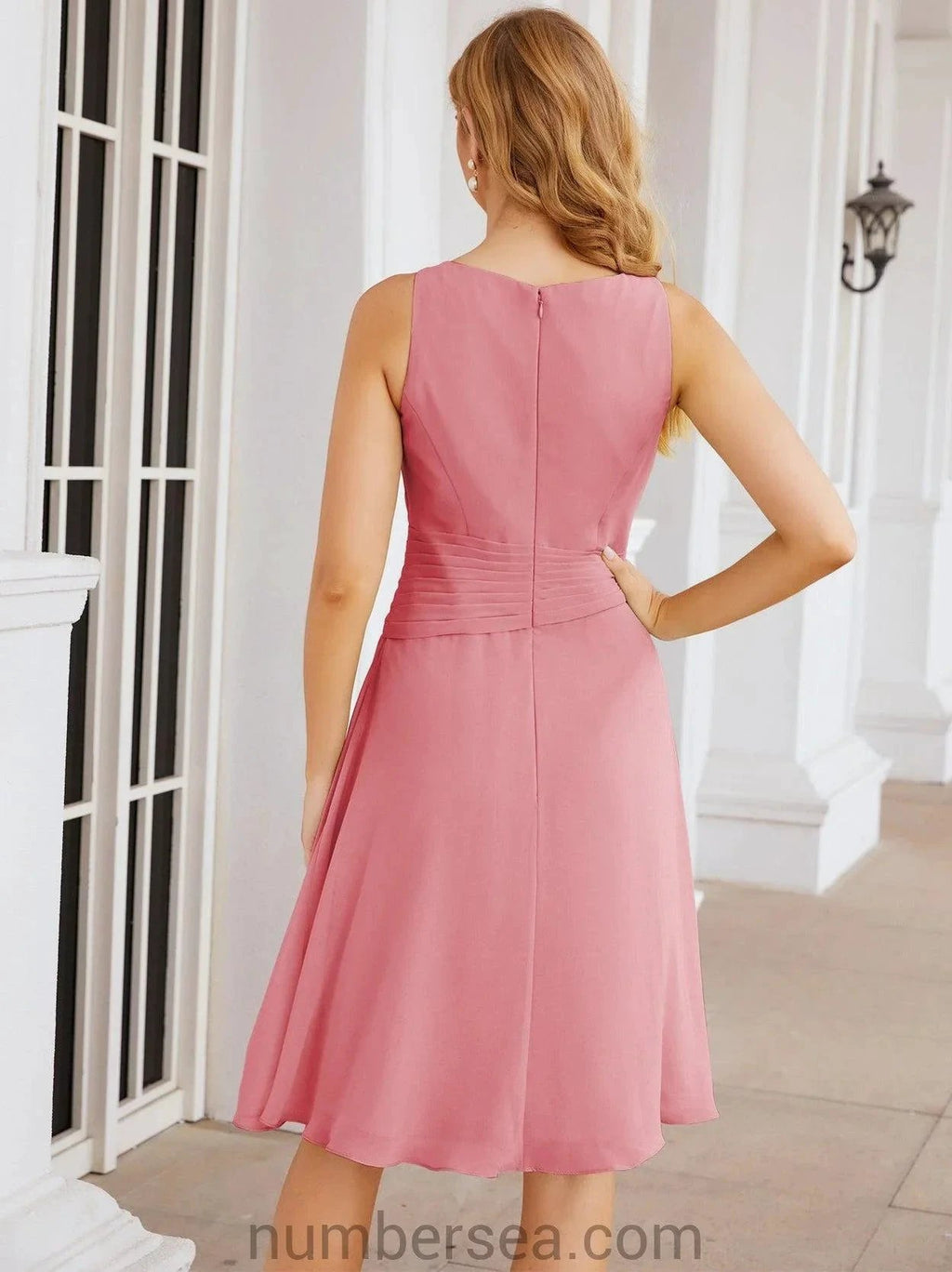 Sunnderly Mother of The Bride Dresses Prom Dress Casual Pleated Dress SY28065 by numbersea