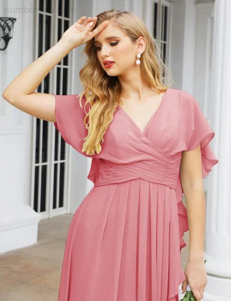 Numbersea Bridesmaid Dresses Backless Formal Prom Gowns for Evening Party Mother of The Bride Dress 28040 by numbersea