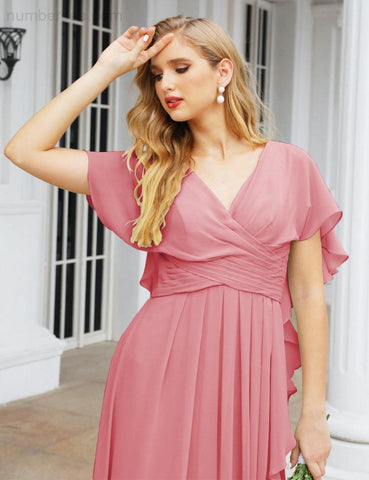 Numbersea Bridesmaid Dresses Backless Formal Prom Gowns for Evening Party Mother of The Bride Dress 28040