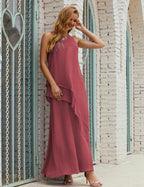 Chiffon Long Plus Size Mother of Bride Dresses Formal Bridesmaid Prom Gown SY28019