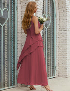 Chiffon Long Plus Size Mother of Bride Dresses Formal Bridesmaid Prom Gown SY28019