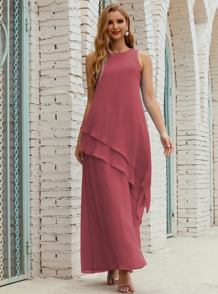 Chiffon Long Plus Size Mother of Bride Dresses Formal Bridesmaid Prom Gown SY28019