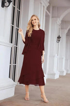 Sunnderly Two-Piece A-line Mother of The Bride Dress Formal Party Gown Dress SY28072 by numbersea
