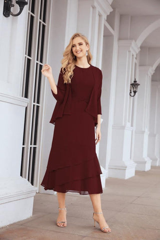 Sunnderly Two-Piece A-line Mother of The Bride Dress Formal Party Gown Dress SY28072