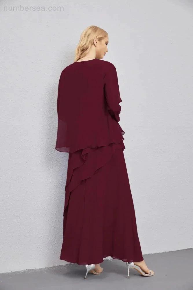 Mother of Bride Dresses with Open Front Lightweight Cardigan Formal Prom Gown 28081 by numbersea