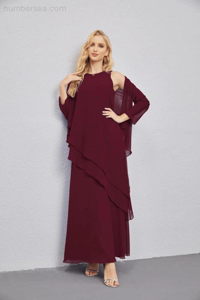 Mother of Bride Dresses with Open Front Lightweight Cardigan Formal Prom Gown 28081 by numbersea
