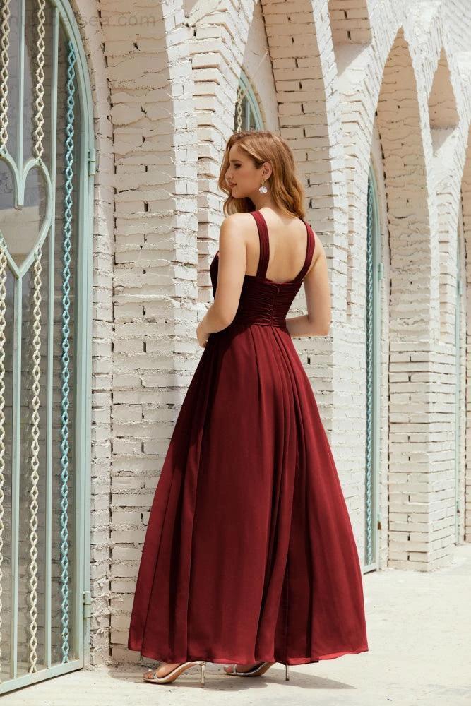 Halter Bridesmaid Dresses Formal Cocktail Prom Gown 28015 by numbersea