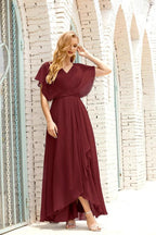 Numbersea Mother of The Bride Dresses Plus Size V-Neck Floor Length Formal Prom Dress for Wedding Guest 28020 by numbersea