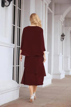 Sunnderly Two-Piece A-line Mother of The Bride Dress Formal Party Gown Dress SY28072 by numbersea
