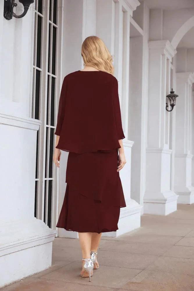 Sunnderly Two-Piece A-line Mother of The Bride Dress Formal Party Gown Dress SY28072 by numbersea