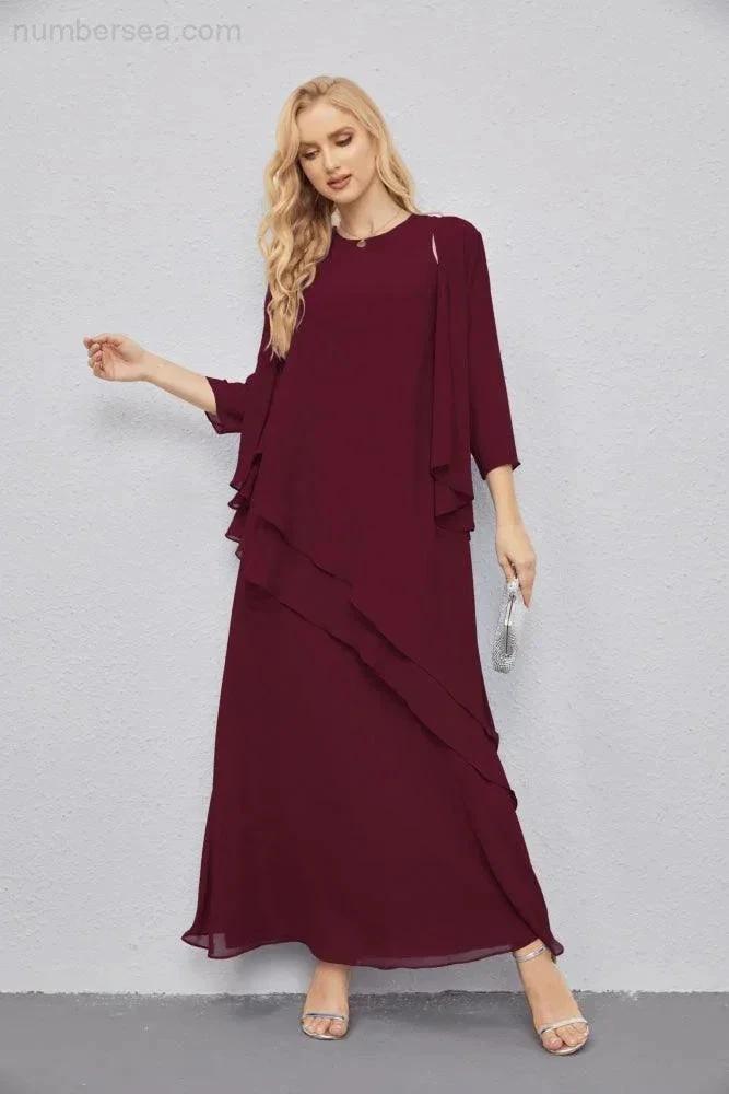 Mother of Bride Dresses with Open Front Lightweight Cardigan Formal Prom Gown 28081 by numbersea