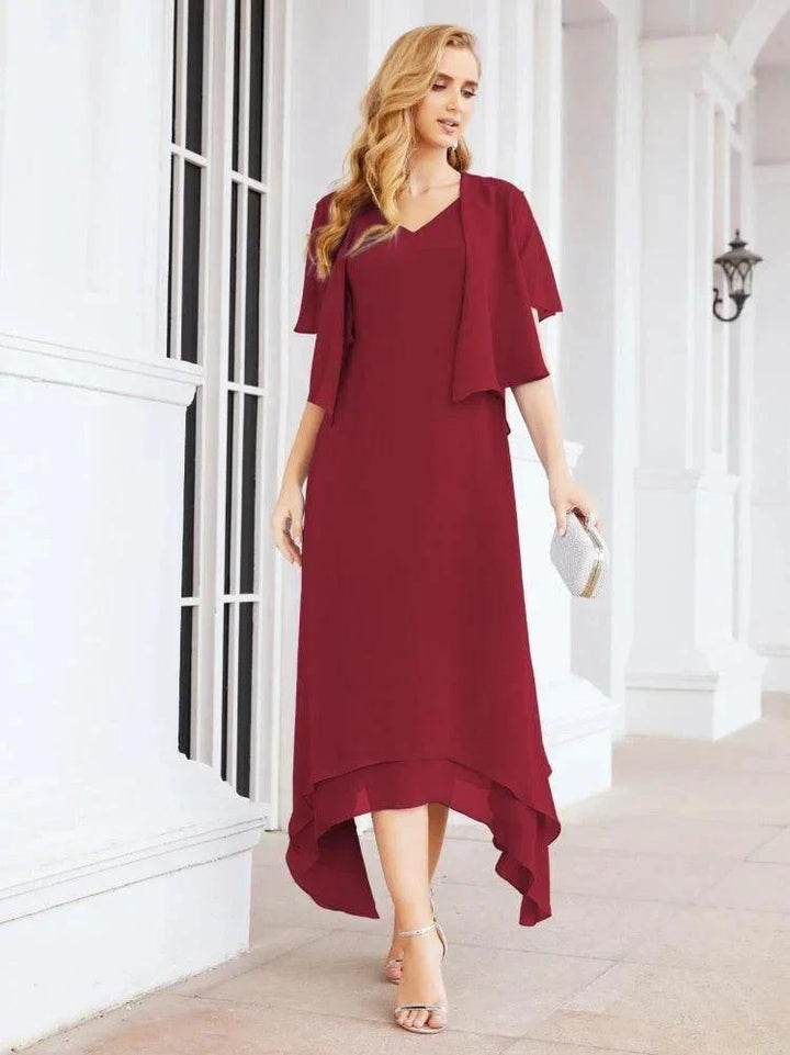 Sunnderly Two-Piece A-line Mother of The Bride Dress Formal Party Gown Dress SY28073 by numbersea