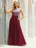 Lace Bridesmaid Dress Floor Length Evening Gowns with Pockets 28017 by numbersea