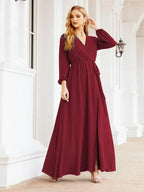 Sunnderly Women's Chiffon Bridesmaid Dress A line Long Sleeves Formal Evening Prom Gown for Wedding Guest SY28032 by numbersea
