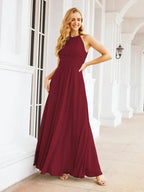 Numbersea Keyhole Bridesmaid Dresses Sleeveless Formal Evening Party Prom Gowns 28043 by numbersea