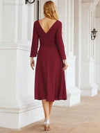 Bridesmaid Dress V-Back Waist Belt Mother of the Bride Wedding Guest SY28031 by numbersea