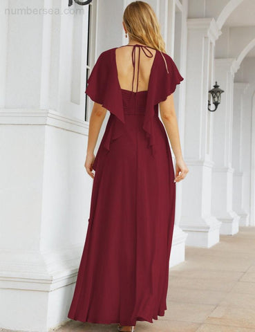 Numbersea Bridesmaid Dresses Backless Formal Prom Gowns for Evening Party Mother of The Bride Dress 28040