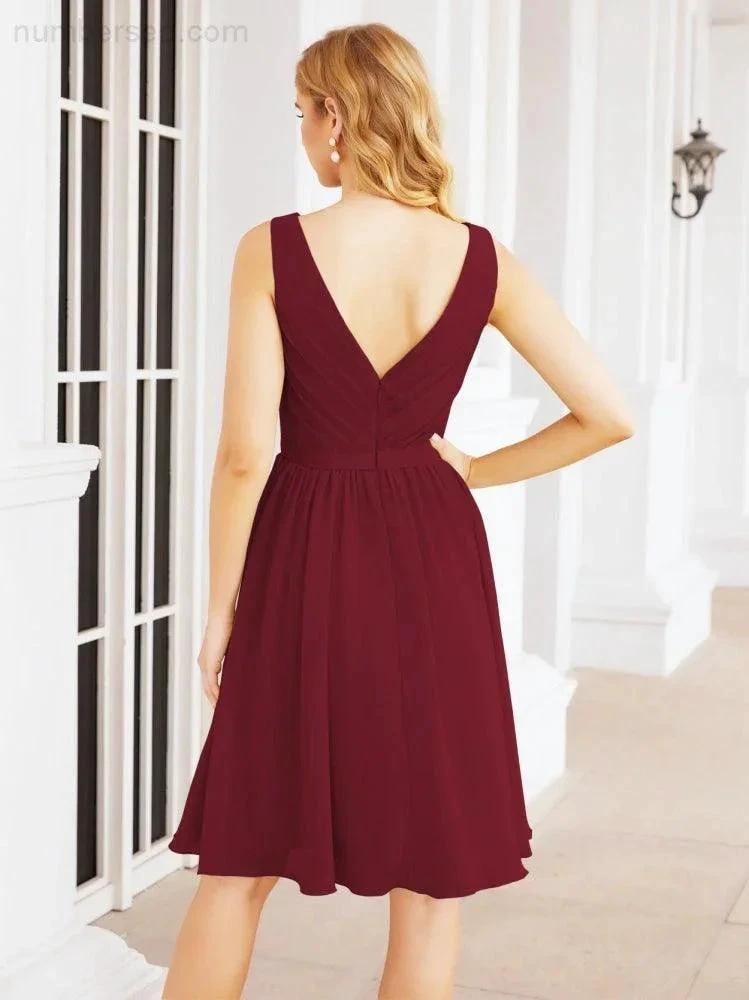 Numbersea Homecoming Dresses Knee Length Skirt V Back 28062 by numbersea