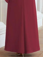 Sunnderly Formal Party Gown Dress Long Mother of The Bride Dresses with Ruffle Cape SY28026 by numbersea