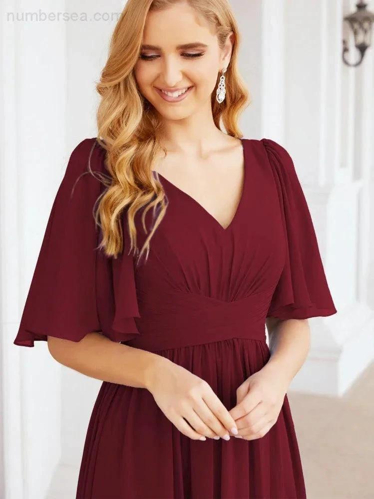 Numbersea Bridesmaid Dresses for Women Wedding Long Party Prom Dress 28068 by numbersea