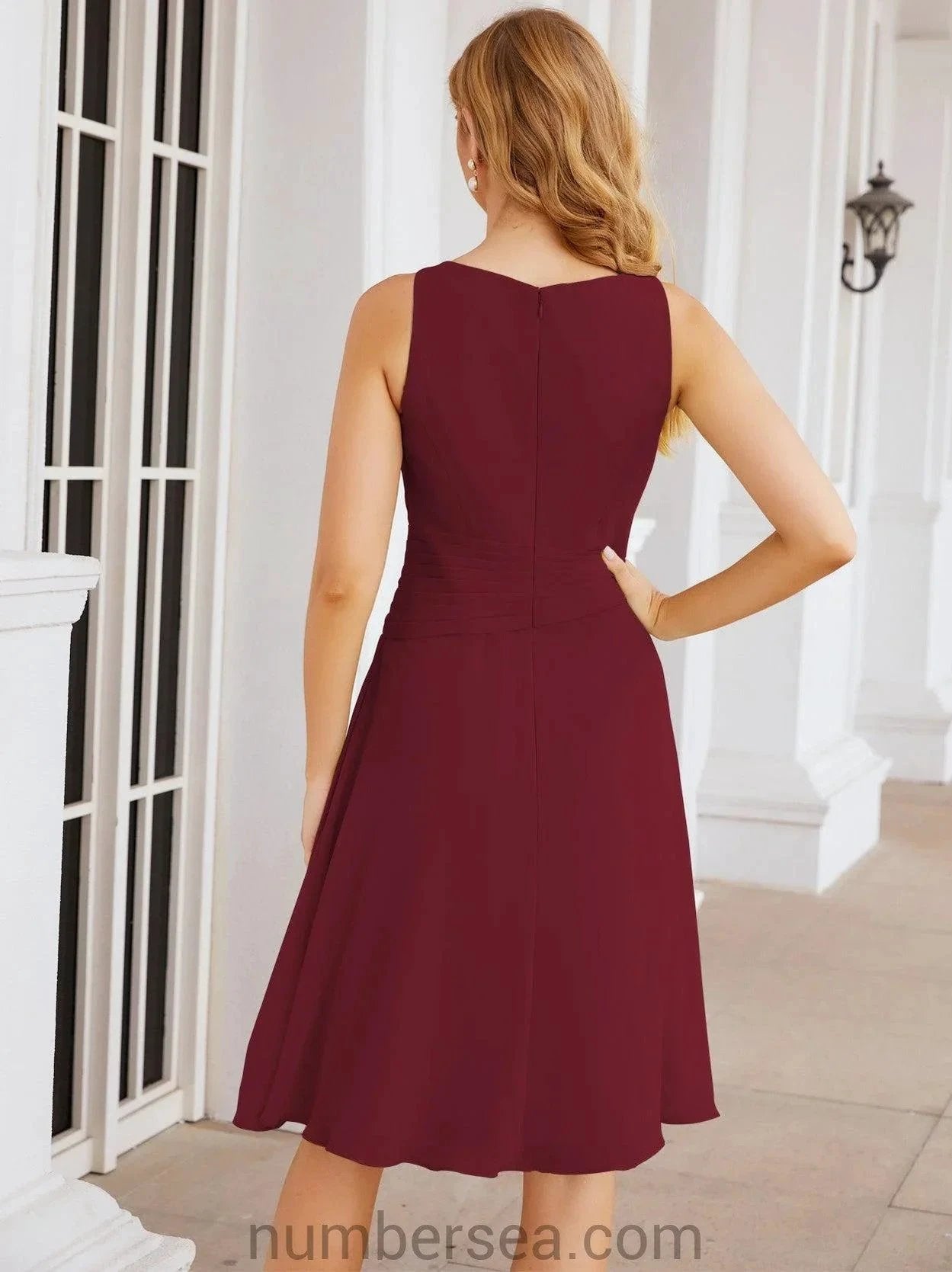 Sunnderly Mother of The Bride Dresses Prom Dress Casual Pleated Dress SY28065 by numbersea